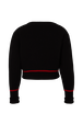 Wool Knit Boat-Neck Sweater Black back view