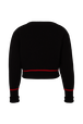 Boat-Neck Jumper With Curved Long Sleeves Black back view