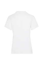 T-shirt coton multicolore signature femme Blanc vue de dos
