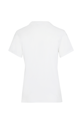 T-shirt coton multicolore signature femme Blanc vue de dos