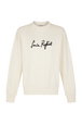 Long-sleeved sweatshirt Cream front view
