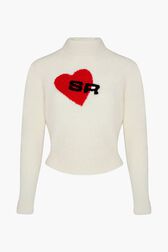 Sonia Rykiel Heart Turtleneck White front view