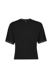 Short-sleeved jumper Black back view