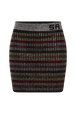Rhinestone striped skirt Multico front view