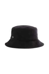 Velvet Bucket Hat Black front view