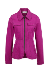Denim Fushia Jacket Fuchsia front view