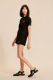 Women Mouth Print T-shirt Black details view 1