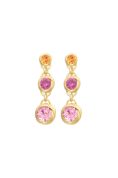 Vintage Ribbon earrings Gold front view