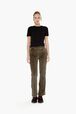 Pantalon Flare Velours Rykiel Rayé Noir vue portée de face
