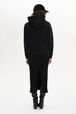 Cotton Jersey Hoodie Black back worn view