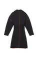 Manteau double face laine femme Noir vue de dos