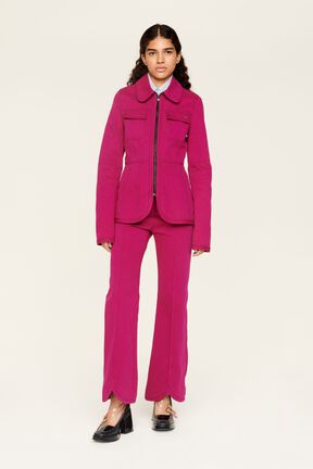 Veste en jean fushia femme Fuchsia vue de détail 4