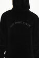 Pull à capuche velours femme Noir vue de détail 4