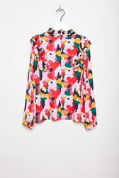 Blouse fille viscose Rouge vue de dos