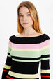 Women Multicolor Striped Maxi Dress Black details view 2