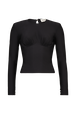 Top manches longues en jersey Noir vue de face