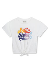 T-shirt with gradient print White front view