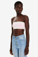 Women Bandeau Top with Contrasting Edges Baby pink details view 1