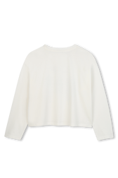 Long sleeve pullover Ecru back view