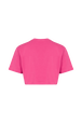 Short-sleeved crew-neck T-shirt Pink back view