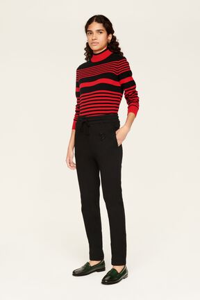 Jogging jersey de coton femme Noir vue de détail 3