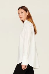 Chemise popeline femme Blanc vue de détail 1