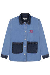 Denim Girl Jacket Raw front view