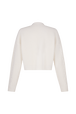 Cardigan torsadé en laine Ecru vue de dos