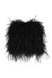 Jupe mini en plumes Noir vue de face