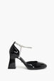 Black Patent Leather Anklet D'Orsay Black front view