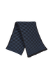 Écharpe lurex femme Raye noir/bleu vue de face