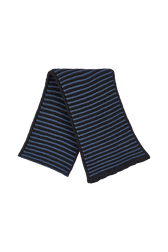 Écharpe lurex femme Raye noir/bleu vue de face