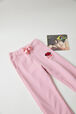 Jogging à broderie fille motif bouche Rose vue de détail 3