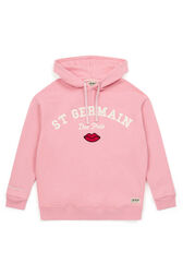 Long Sleeve Girl Hoodie  Pink front view