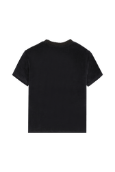 Women Velvet T-shirt Black back view