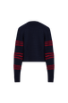 Pull à rayures reliefées Raye bleu/rouge vue de dos