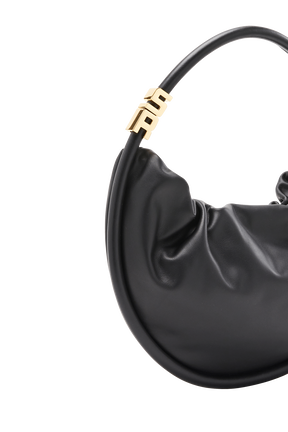 Sac domino medium en cuir Noir vue de détail 2