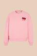 Sweat motif bouche femme Rose vue de face