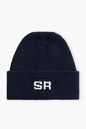 SR Beanie Black/blue front view