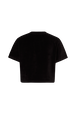 Short-sleeved velvet t-shirt Black back view