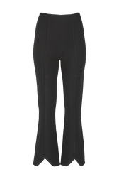 Pantalon maille milano femme Noir vue de face