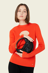 Domino Mini Leather Bag Black details view 1