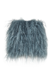 Jupe mini en plumes Bleu gris vue de dos