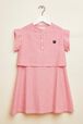 Striped Girl Short Dress Red/white front view