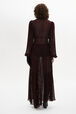 Pussybow Maxi Dress Claret back worn view
