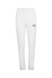 Women Cotton Jogging Pants White front view