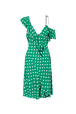 Robe courte en viscose imprimé étoile Stars green vue de face
