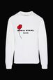 Sweat motif fleur logo Sonia Rykiel femme Blanc vue de face