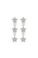 Boucles d'oreilles Starlight Rhodium vue de face