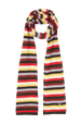 Women Striped Fluffy Scarf Multico crea back view